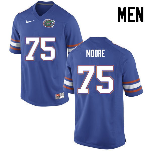 Florida Gators Men #75 TJ Moore College Football Jersey Blue